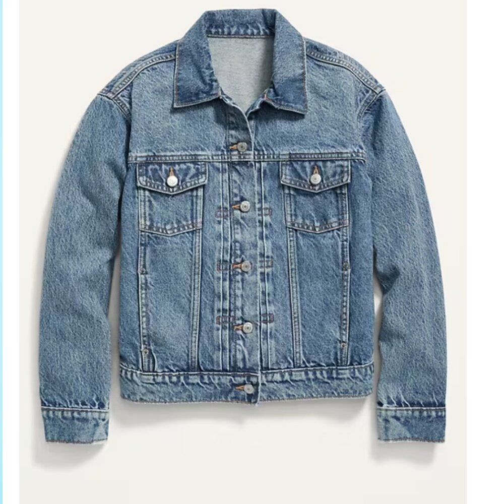 Old Navy Jean Jacket Women's Relaxed Denim XXL